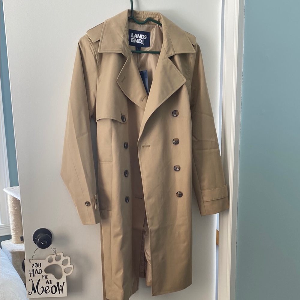 NWT Lands' End Women’s Tan Trench Coat